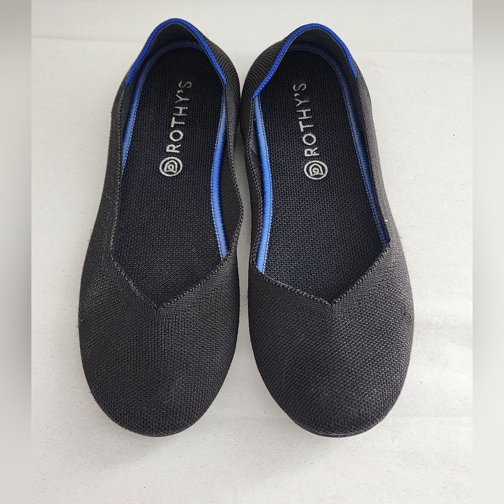 Rothy's Black The Flat Round Toe Ballet Flats size 10